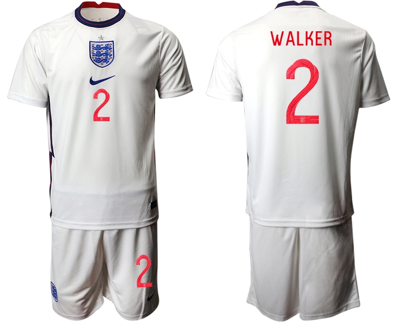 Men 2021 European Cup England home white #2 Soccer Jersey->england jersey->Soccer Country Jersey